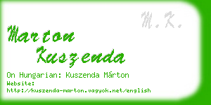 marton kuszenda business card